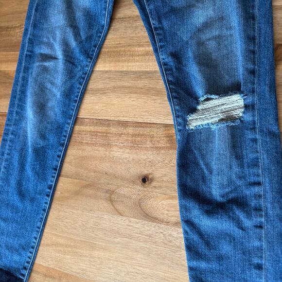 Frame Denim Le Garcon Cooper Relaxed Slim Boyfriend Distressed Jean size 24 - Picture 9 of 12